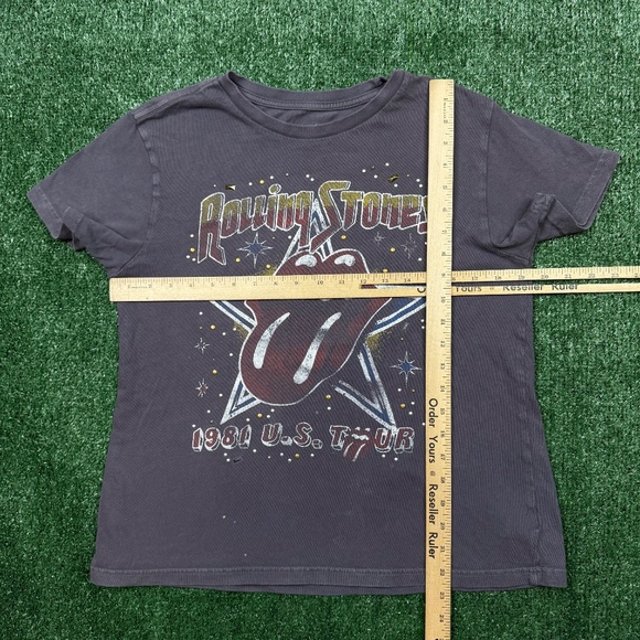 Rolling Stones x Lucky Brand Women's Size S Gray Crew Neck Short Sleeve Grunge - Picture 6 of 10
